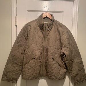 Lucky Brand Quilted Jacket Olive Green XL